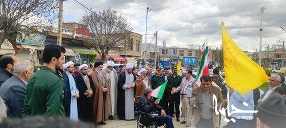 تجمع و شادی مردم چالدران در حمایت از اقدام متقابل سپاه پاسداران علیه رژیم غاصب صهیونیستی