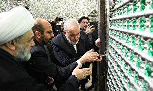 مضجع مطهر حضرت عبدالعظیم (ع) غبارروبی شد