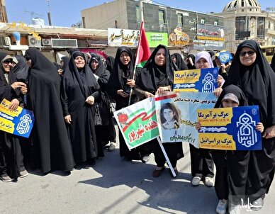 حضور پرشور طلاب مدرسه علمیه حضرت رقیه(س) برازجان در راهپیمایی روز قدس
