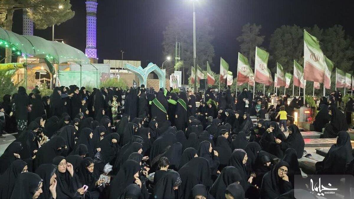 مراسم وداع با شهیدان جنگ با رژیم صهیونیستی در کاشان برگزار شد